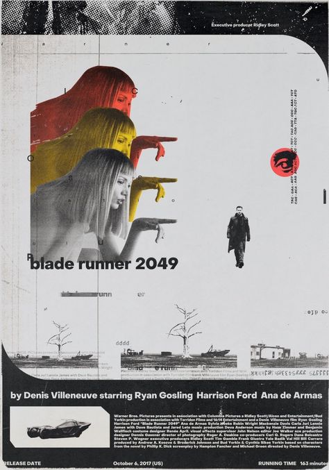 Poster Moodboard, Blade Runner Poster, Edit Poster, Mises En Page Design Graphique, Film Posters Art, Denis Villeneuve, Film Poster Design, Blade Runner 2049, Poster Aesthetic