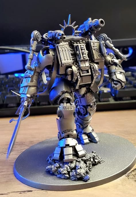 Grey Knight Dreadnought, Grey Knights Conversion, Grey Knights 40k Miniatures, Grey Knights 40k, Kitbash 40k, Grimdark 40k, Knights 40k, 40k Armies, Robot Monster