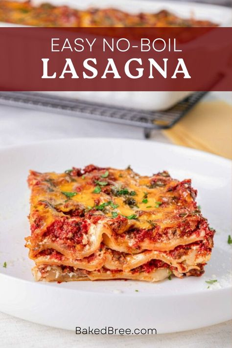 Be a kitchen star with these stress-free, make-ahead classic No Boil Lasagna Noodles to help make dinner time a breeze. Lasagna No Bake Noodles Recipe, Easy Lasagna Recipe No Boil Noodles, Lasagna Recipe No Boil Noodles, Lasagna No Boil Noodles, Dinner Schedule, Make Ahead Lasagna, Baked Bree Recipe, No Boil Lasagna, Baked Lasagna