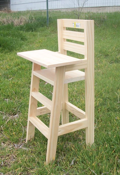 Baby Chairs Diy, Diy High Chair, Perlengkapan Bayi Diy, Wood High Chairs, Baby Doll Furniture, Doll High Chair, Cute Desk Chair, Wooden High Chairs, Baby Chair