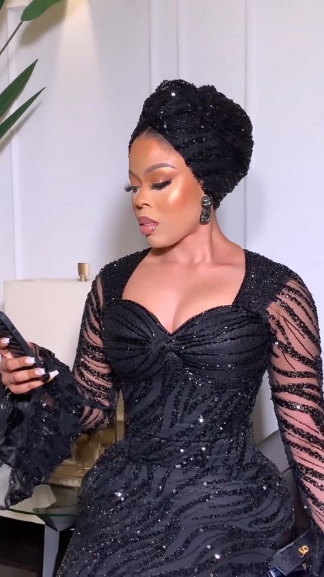 Brocade Nigerian Styles, Black Nigerian Dress, Nigerian Dress Styles, Aso Ebi Lace Styles, Nigerian Dress, Nigerian Lace Styles Dress, Nigerian Lace Styles, African Lace Styles, Lace Dress Styles