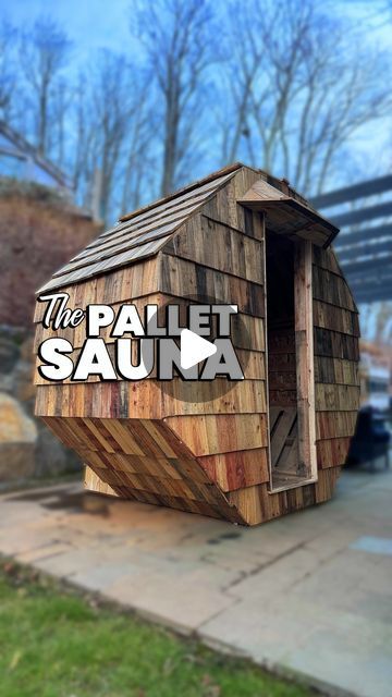 Our Wineberry Hill on Instagram: "Luxury outdoor saunas cost between 5k and 50k, right? Wrong! I’m building a luxury sauna for a fraction using one of the greatest free resources known to man…PALLETS. To follow my progress head on over to my YouTube channel. The link is in my bio. #diy #palletwood #palletproject" Rustic Sauna Ideas, Diy Finnish Sauna, Diy Cedar Sauna, Diy Outdoor Sauna Plans, Build Your Own Outdoor Sauna, Building A Sauna Outdoor, Pallet Sauna, Homemade Sauna Diy, How To Build A Sauna