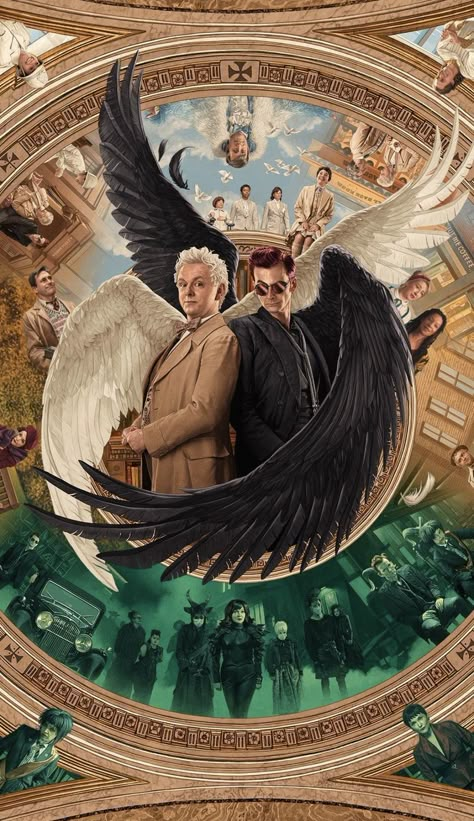 Go Wallpaper, Good Omens Book, Terry Pratchett, Wallpaper Dekstop, Good Omens, Michael Sheen, A Wallpaper, Neil Gaiman, Angels And Demons