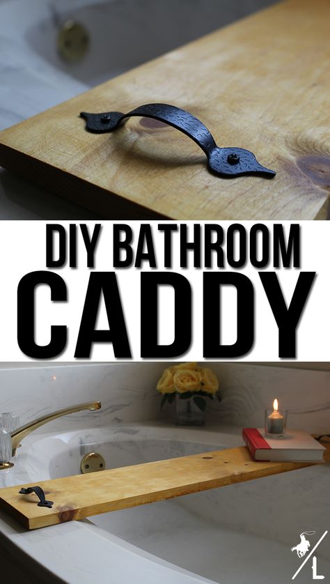 DIY BATH CADDY #ad #TimeWithAveeno @Walmart @Aveeno Diy Kast, Bathtub Caddy, Mini Loft, Bath Caddy, How To Build, Wood Diy, Home Projects, Bathrooms Remodel, Woodworking Projects