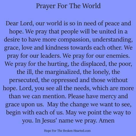 Prayer For The World, Prayer For The Nation, Prayer For Our Country, Pray For World Peace, Powerful Morning Prayer, Good Night Prayer Quotes, Prayer Changes Things, Personal Prayer, Bedtime Prayer