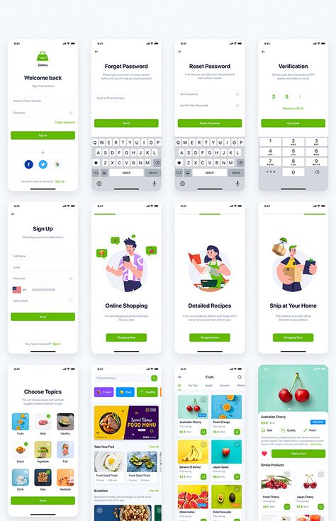 Supermarket App, Ios Design Guidelines, Desain Ux, Ux App Design, App Design Layout, Ecommerce App, Android Design, Mobile App Design Inspiration, Ui Ux Design Inspiration