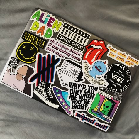 Stickerbomb Laptop, Macbook Case Stickers, Macbook Keyboard Decal, Keyboard Decal, Laptop Case Stickers, Laptop Decoration, Graffiti Photography, Retro Gadgets, Macbook Stickers