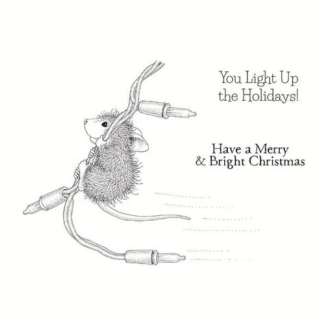 House Mouse Stamps, String Of Lights, Merry Bright Christmas, Card Making Crafts, Bright Christmas, House Mouse, Christmas Mouse, Digi Stamps, Holiday Themes