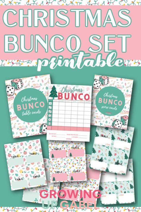 Christmas bunco printable game set Christmas Bunco Party Ideas, Christmas Bunco Score Sheets, Christmas Bunco, Bunco Score Sheets, Bunco Party, Cheap Crafts, Table Number Cards, Easy Craft Projects, Number Cards