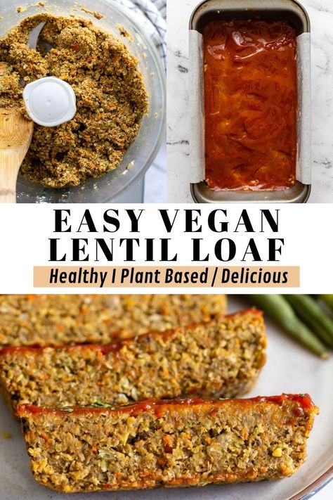 Lentil Loaf Vegan, Vegan Lentil Loaf, Lentil Meatloaf, Vegan Meatloaf, Lentil Loaf, Menu Sarapan Sehat, Classic Meatloaf, Vegan Lentil, Resep Diet