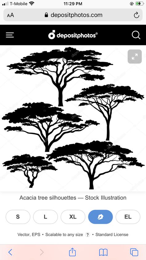 African Trees Silhouette, Safari Tree Silhouette, Safari Tree Tattoo, African Tree Tattoo, Jungle Silhouette, Africa Tattoo, Tree Line Drawing, Africa Design, Africa Tattoos