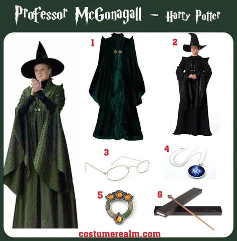 Diy Mcgonagall Costume, Harry Potter Witch Costume, Professor Mcgonagall Costume Diy, Diy Harry Potter Costume Women, Harry Potter Costume Ideas For Women, Adult Harry Potter Costume, Minerva Mcgonagall Costume, Harry Potter Costumes For Women, Harry Potter Costume Women