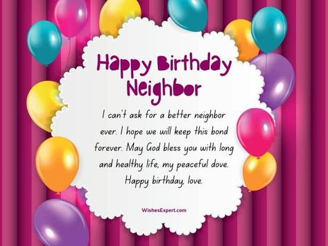 Unique Birthday Wishes For Neighbor Happy Birthday Neighbor Friends, Wishing Someone Happy Birthday Words, Birthday Wishes For A Normal Friend, Happy Birthday Neighbor, 31st Birthday Quotes, Hpy Bdy Wishes, Birthday Wishes In Different Ways, Happy 30th Birthday Wishes, Belated Happy Birthday Wishes