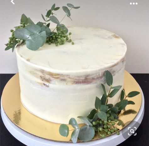 Eucalyptus Baby Shower Cake, Eucalyptus Cake Decor, Eucalyptus Cake, Greenery Cake, Baptism Cake Boy, Comunion Cake, Wedding Cake Greenery, Christening Cake Boy, 12th Birthday Cake