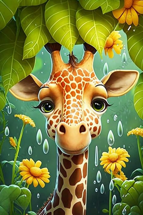 Amazon.com: Small Size Diamond Painting Kits The Rainy Giraffe Dreamy Style Full Circle Diamond Art Kits for Kids - for Room Decor Home Decor Wall Decor,Gifts for Parent-Child Interaction 8x12inch : Arts, Crafts & Sewing Easy Giraffe Painting, Cute Giraffe Painting, Simple Giraffe Painting, Whimsical Giraffe Art, Baby Giraffe Painting, Rainbow Giraffe Painting, Flower On Head, Giraffe Coloring Pages, Colorful Animal Paintings