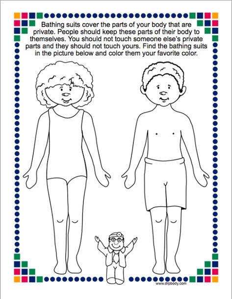 Safety Coloring Pages, Body Coloring, Protective Behaviours, Body Safety, Counseling Kids, Counseling Lessons, Guidance Lessons, Elementary School Counseling, School Social Work