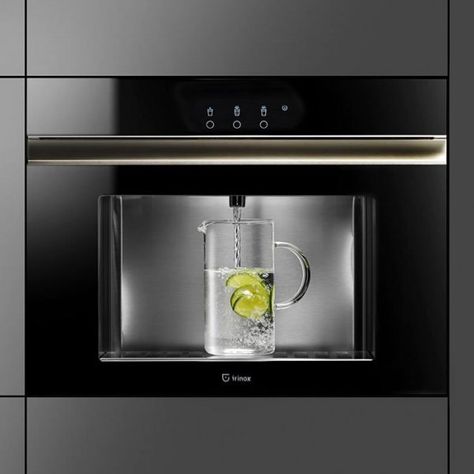 WAVE 45 IRINOX Built-in Water dispenser  Good idea to have upstairs for water Water Dispenser Design, Luxury Room Design, Kitchen Built Ins, Double Island Kitchen, Dispenser Design, Thermador Appliances, Retro Appliances, Countertop Appliances, Appliances Design