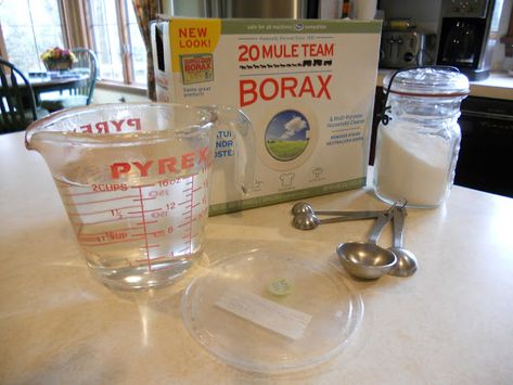 Homemade Ant Killer, Ant Bait, Borax Crystals, Laundry Soap Homemade, Kill Ants, Ant Killer, Homemade Laundry Detergent, Washing Soda, Dawn Dish Soap