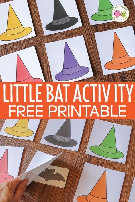 Preschool Halloween Games, Bats Activities, Bat Printable, Halloween Lesson Plans, Halloween Activities Preschool, Halloween Lesson, Fun Learning Games, Room On The Broom, Circle Time Activities