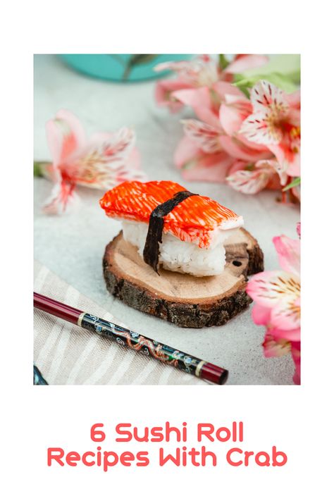 Recipes With Crab Meat, Recipes With Crab, Easy Homemade Sushi, Easy Sushi Rolls, Crab Meat Salad, Crab Sushi, Sushi Recipes Homemade, Sushi Roll Recipes, Spicy Crab