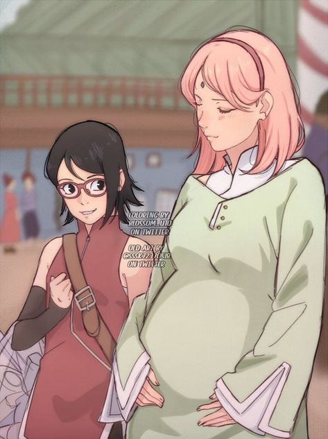 Sakura Pregnant, Anime Pregnant, Naruto Show, Sasuke Sakura Sarada, Sakura Cosplay, Sakura Art, Boruto And Sarada, Naruto Comic, Naruto Shippuden Characters