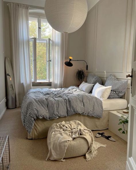 #scandi #scandinaviandesign #cozy Flat Bedroom, Redecorate Bedroom, Makeover Bedroom, Room Makeover Bedroom, Dream Room Inspiration, Room Makeover Inspiration, Apartment Inspiration, Cozy Room, Apartment Room