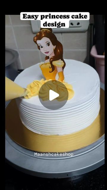 Beauty And Beast Birthday Cake, Diy Princess Birthday Cake, Doll Cakes Ideas Princess, Girls Cakes Birthday, Cinderella Birthday Cakes, Belle Cake Ideas, Diy Princess Cake, Girl Cakes Birthday, Princess Cakes Ideas Girl Birthday