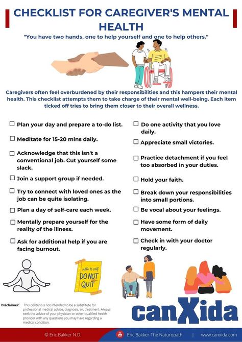 Checklist For Caregiver's Mental Health Caregiver Checklist, Advance Care Planning, Care Giver Checklist, Home Health Care Caregiver, Tips For Being A Caregiver, Senior Caregiver, Nursing School Life, Home Health Aide Caregiver, Home Health Nurse