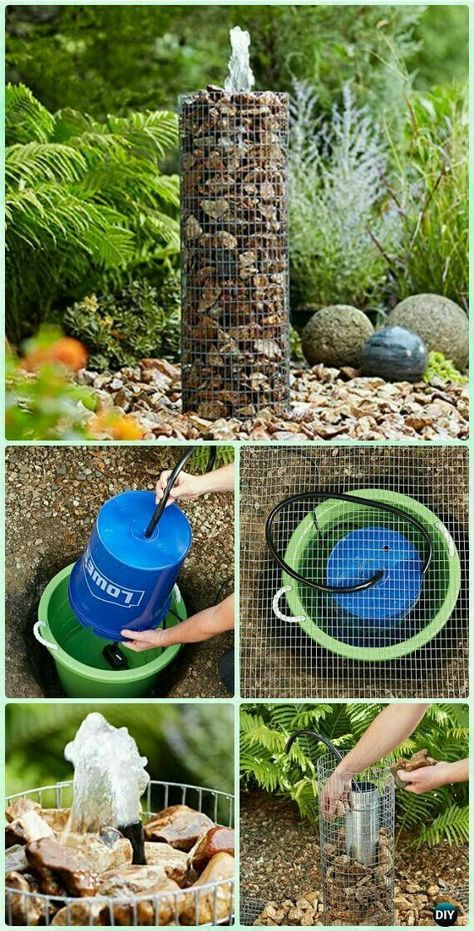 Fountain Landscaping Ideas, Shed Inspiration, Lotion Diy, Aveeno Lotion, Taman Air, Rock Fountain, Diy Garden Fountains, Diy Fountain, Backyard Water Feature