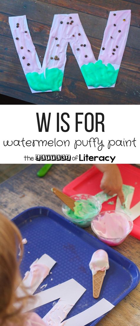 W Letter Craft, W Is For, Letter W Crafts For Preschoolers, W Is For Watermelon, Letter W Crafts, Watermelon Craft, Letter W Activities, Alphabet Activities Kindergarten, Alphabet Crafts Preschool