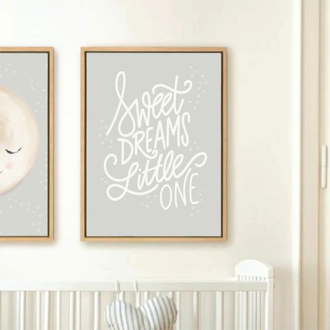 Neutral Nursery Artwork, Stars And Moon Nursery, Moon Nursery Art, Moon And Stars Nursery, Art Grouping, Stars Nursery, Baby Nursery Wall Art, Baby Room Neutral, Moon Nursery