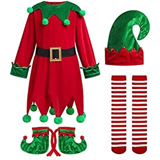 Adults Deluxe Christmas Elf Shoes Fancy Dress : Amazon.co.uk: Toys & Games Elf Costume For Kids, Kids Elf Costume, Girl Elf Costume, Santa's Helper Costume, Girls Santa Dress, Christmas Elf Outfit, Kids Christmas Dress, Christmas Elf Costume, Family Christmas Outfits