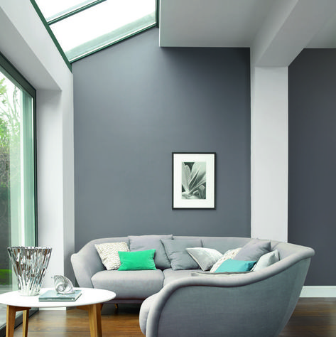 dulux guide to grey Colours For Sitting Rooms, Dulux Gallant Grey, Deluxe Grey Paint Colours, Grey Wall Combination, What Colours Go With Grey Living Rooms, Indoor Color Schemes House, Indoor Paint Colors Living Room, Dulux Living Room Paint Colors, Grey Feature Wall Living Room