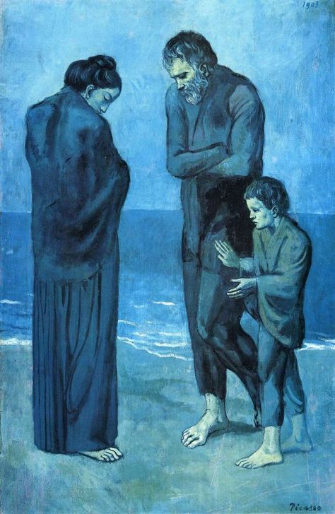 Picasso Blue Period, Picasso Artwork, Picasso Blue, Picasso Drawing, Lost Generation, Cubist Movement, Pablo Picasso Art, Art Picasso, Pablo Picasso Paintings