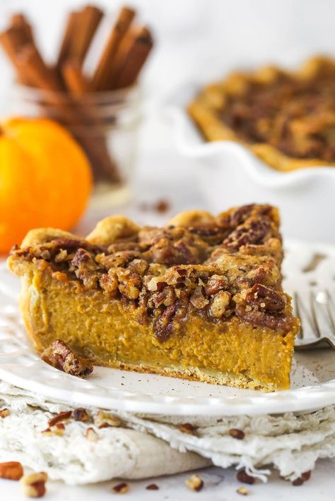 With a flaky crust, spiced pumpkin pie filling, and crunchy pecan praline topping, Praline Pumpkin Pie takes pumpkin pie to a new level. Praline Pumpkin Pie, Pecan Praline Topping, Salted Honey Pie, Spiced Pumpkin Pie, Holiday Pies Recipes, Pumpkin Cream Pie, Pecan Praline, Pumpkin Pecan Pie, Easy Holiday Desserts