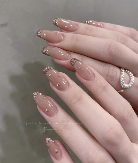 Nailart Nude, Elegant Touch Nails, Bridal Nails Designs, Bridal Nail Art, Hello Nails, Nude Nail Designs, Nude Nail, Rose Gold Nails, Blush Nails