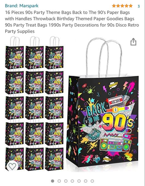 Birthday Goody Bags, 90s Birthday, 90s Theme Party, Birthday Goodie Bags, 30 Birthday, 90s Theme, 90s Party, Retro Birthday, Goody Bags