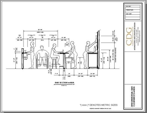 What Are The Standard Bar Design Dimensions? - Cabaret Design Group - Bar Design Trends and Buzz Commercial Bar Design Ideas, Commercial Bar Layout, Bar Layout, Restaurant Layout, Bar Counter Design, Bar Dimensions, Commercial Bar, Bar Plans, Nightclub Design