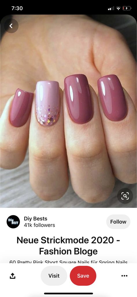 Manicure Nail Designs, Square Nail Designs, Floral Nail Designs, Short Square Nails, Blue Nail Art, Rose Nails, Simple Nail Art Designs, Simple Nail, Essie Nail