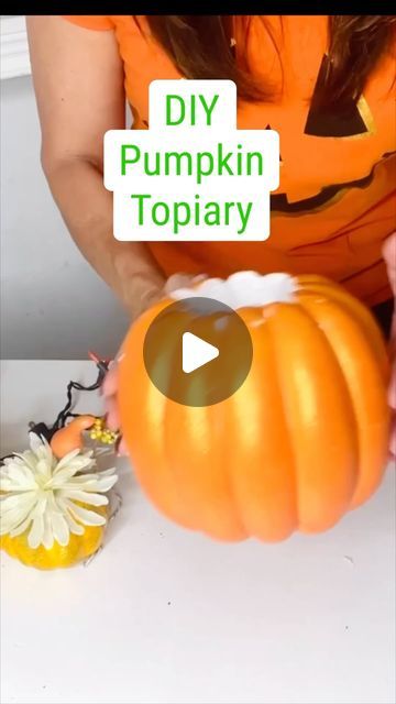 Olivia Parazine on Instagram: "Transform your fall decor with this adorable DIY Dollar Store pumpkin topiary—easy, budget-friendly, and oh-so-charming! 🎃✨ #DIYDecor #DollarTreeFinds #dollartreefall #dollartreediy #falldecor #targetdollarspot #target #DIYHome #fallcrafts #FallVibes #oliviasromantichome #FallStyle" Pumpkin Topiary Diy Dollar Stores, Dollar Tree Stacked Pumpkins Ideas, Stackable Plastic Pumpkins, Diy Fall Topiary Tree, Fake Pumpkin Decorating Ideas, Plastic Pumpkin Stack, How To Make Stacked Pumpkin Topiary, Halloween Topiary, Pumpkin Topiary Diy