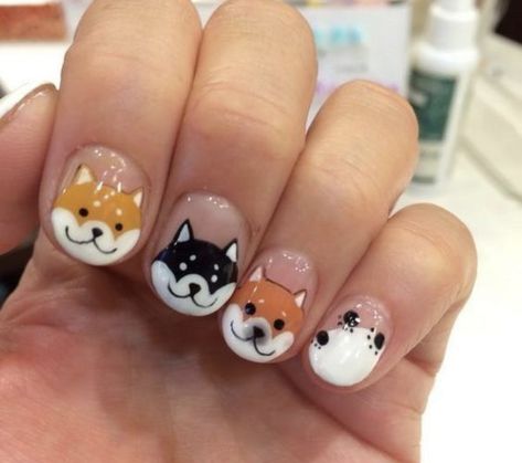 Nails Colourful, Animal Nail Designs, Halloween Nails Diy, Nail Decor, Nail Painting, Halloween Acrylic Nails, Black Acrylic Nails, Cute Halloween Nails, Anime Nails