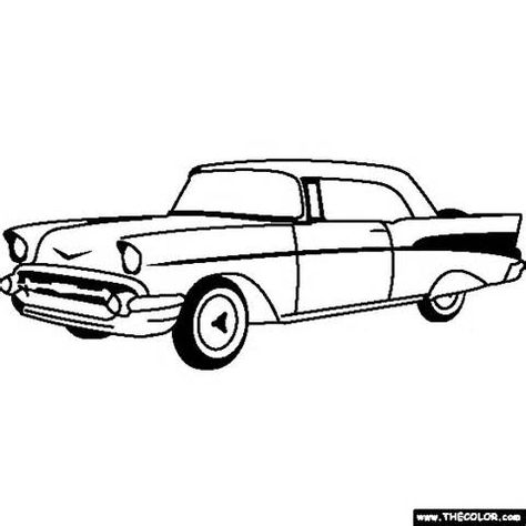 Chevy Bel Air Coloring Pages sketch template How To Draw A Vintage Car, 57 Chevy Tattoo, Cars To Draw, Classic Car Drawing, Drawings Of Cars, Chevy Tattoo, Bel Air Car, Car Drawing Easy, 1955 Chevy Bel Air