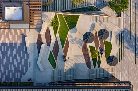 Culver Steps and Main Plaza by SWA Group « Landscape Architecture Platform | Landezine Landscape Plaza, Plaza Design, Lake Village, Urban Landscape Design, Landscape And Urbanism, Landscape Plan, Landscape Architecture Design, Urban Park, Urban Furniture