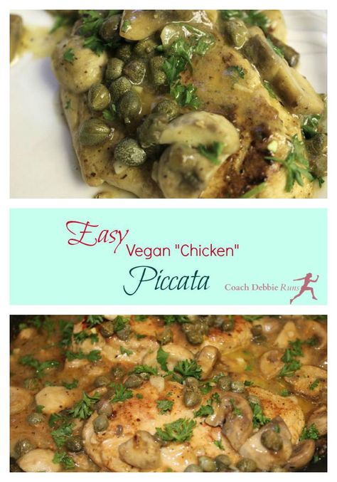 This easy vegan Chicken Piccata can be made with Gardein "chicken" fillets, tofu, tempeh, or seitan. Chicken Substitute, Chicken Fillets, Piccata Recipe, Seitan Recipes, Chicken Piccata Recipe, Vegan Chicken, Vegan Tofu, Chicken Easy, Chicken Piccata