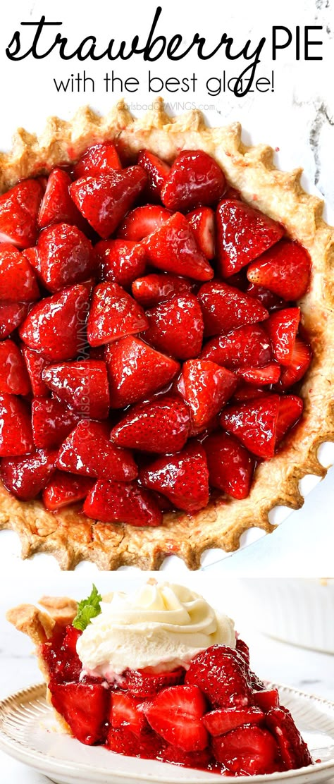 Pie Recipes Strawberry, The Best Strawberry Pie, Marie Calendars Strawberry Pie Recipe, Marie Calendars Strawberry Pie, Glazed Strawberry Pie, Glaze For Strawberry Pie, Pioneer Woman Strawberry Pie, Fruit Pie Recipes Easy Summer Desserts, Strawberry Sheet Pie