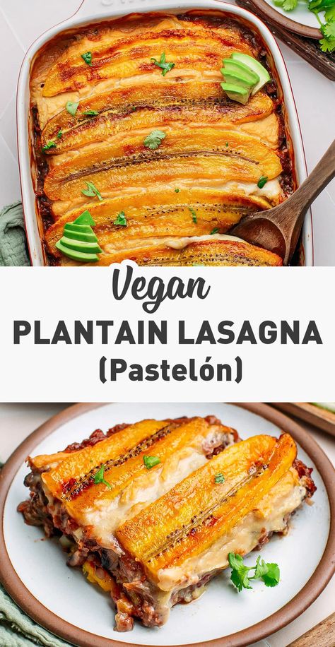 Plantain Curry Vegan, Plantain Dinner Recipes, Healthy Vegan Lasagna, Plant Based African Recipes, Vegan Sweet Plantain Recipes, Sweet Plantain Lasagna, Dinner Vegan Ideas, Alkaline Oyster Mushroom Recipe, Vegetarian Latin Recipes