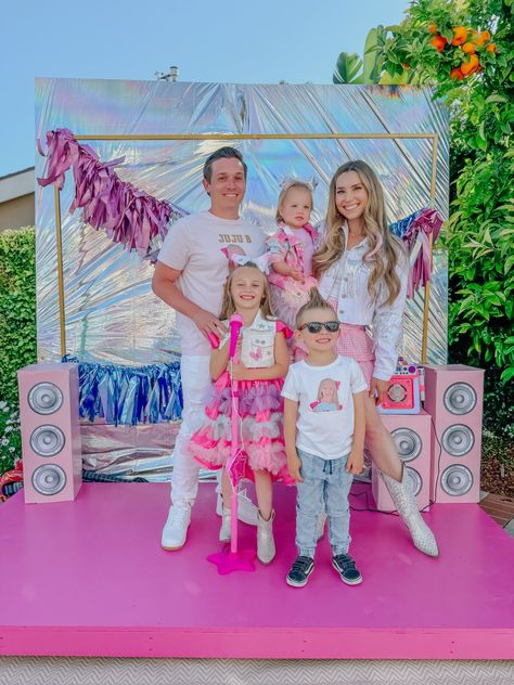 Popstar Birthday Party — Our Blessed Life Disco Family Photoshoot, Popstar Birthday Party, Popstar Party, Red Carpet Party, Kidz Bop, Singing Happy Birthday, Online Parties, Blessed Life, Kid Table