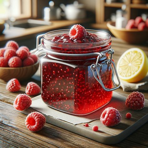 Cooking up Joy - Made with love: Raspberry Rhapsody Jam Jaffa Cakes, Raspberry Jelly, Sweet Melody, Jaffa Cake, 2024 Art, Food Artwork, Fresh Raspberries, Anime Food, Homemade Jam