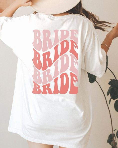 Bachelorette Party Shirts Bride, Bride Squad Tshirt, Bride Tshirt Ideas, Bride Shirts Bachelorette, Bride Tshirts, Bride Tee Shirts, Bride Squad Shirts, Bach Shirts, Bachelorette Tshirt