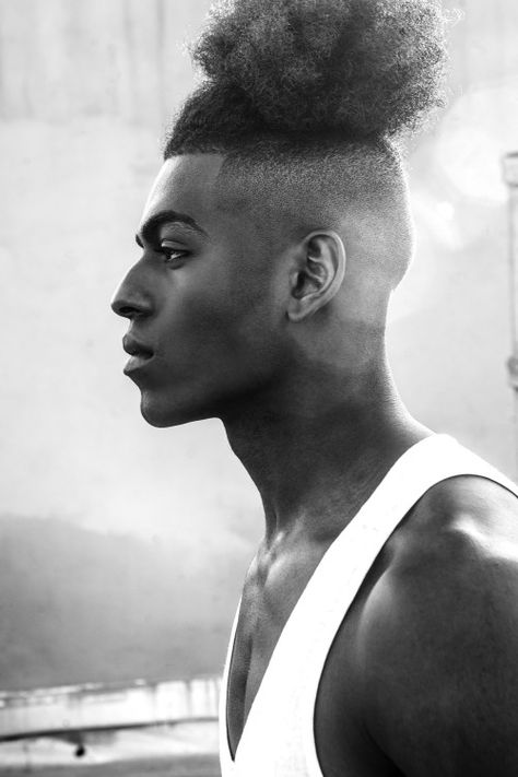 Manner Frisuren Side Profile, A Man, Black And White, White, Black